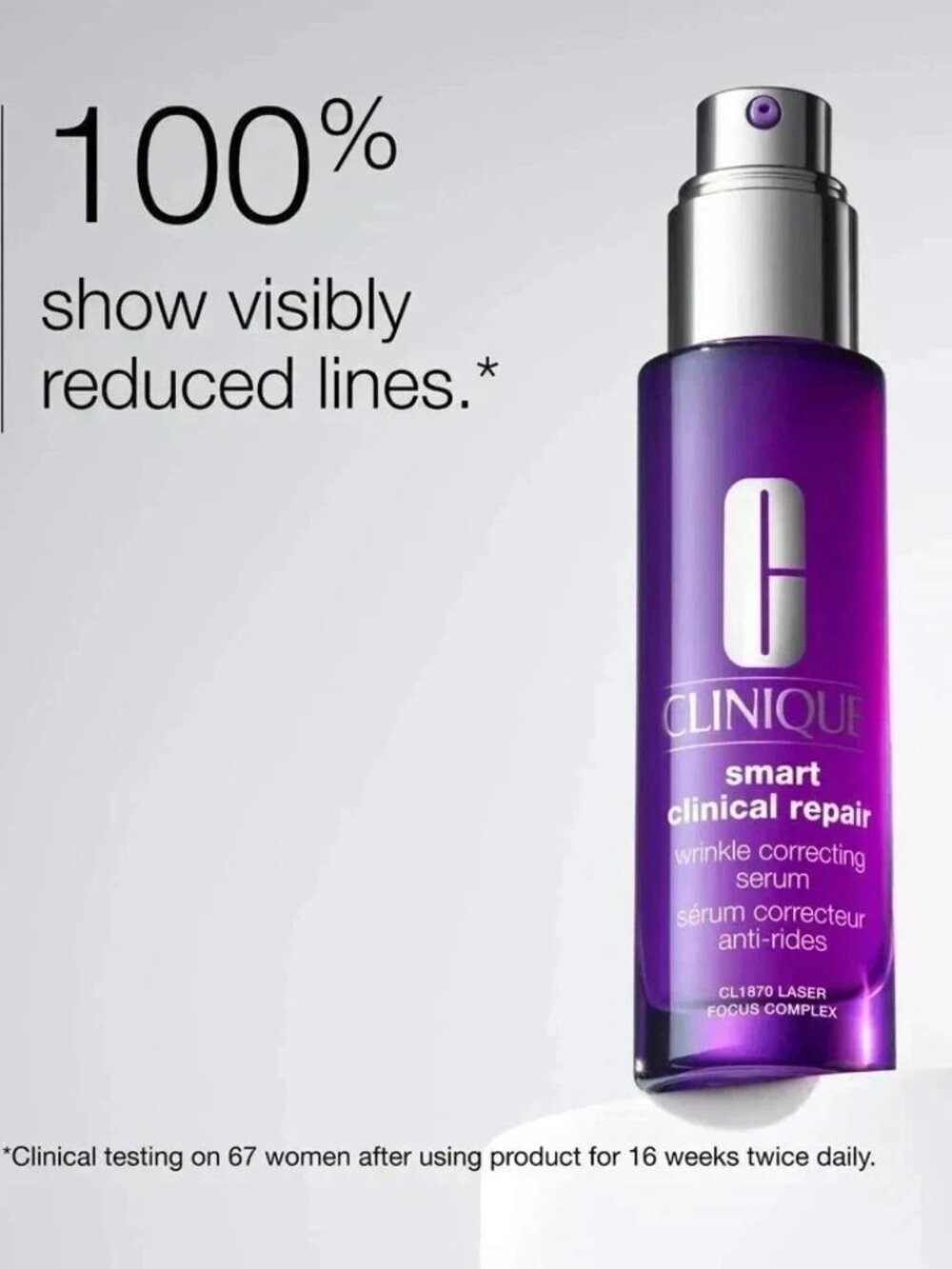 Clinique Smart Clinical Repair Wrinkle Correcting Serum 3.4oz / 100ml Jumbo New - Picture 2 of 4